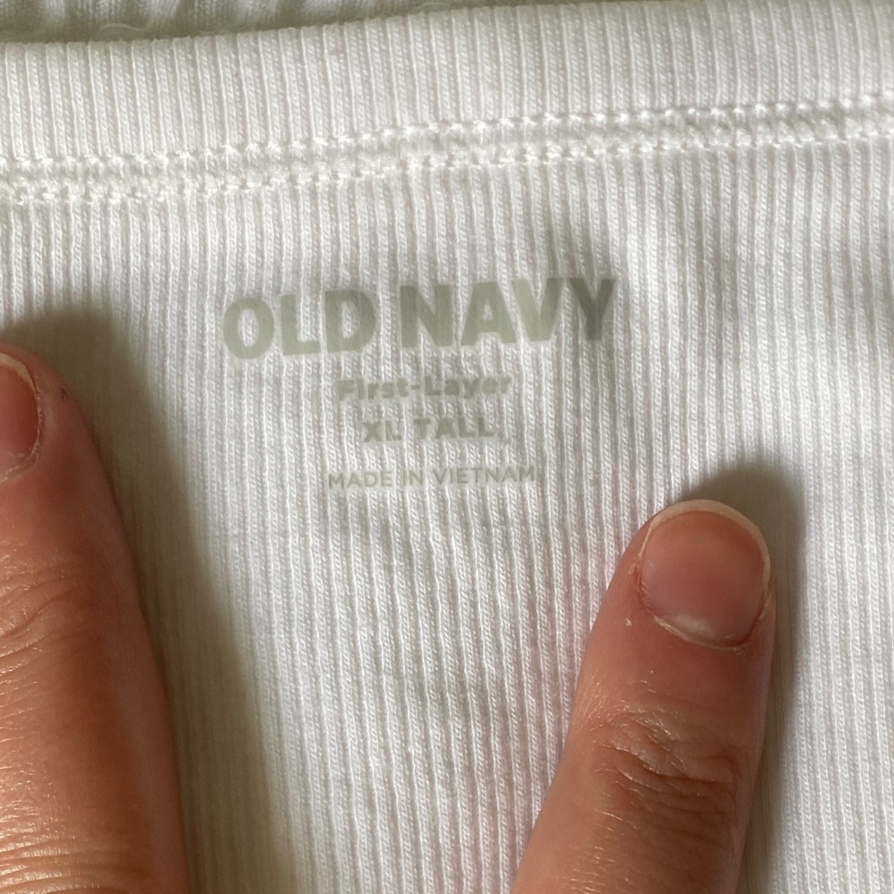Old Navy Brown & White Sleeveless Tank Top - Picture 2 of 4